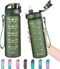 Enerbone Water Bottle, Leakproof BPA & Toxic Free, Motivational Water Bottle with Times to Drink and Straw, Fitness Sports Water Bottle with Strap for Office, Gym, Outdoor Sports-Ruum Studio Home