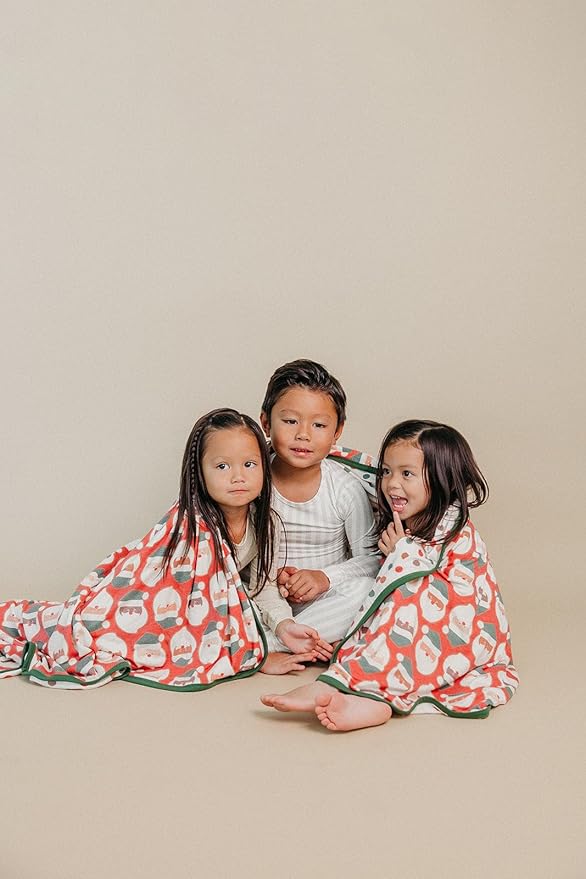 Copper Pearl Jumbo Premium Knit 3 Layer Stretchy Throw Blanket 'Claus'-Ruum Studio Home