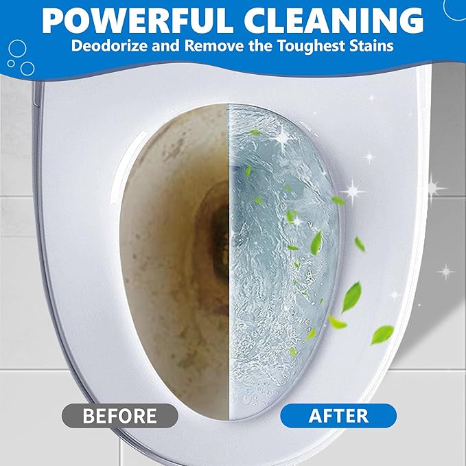 Toilet Bowl Cleaner Sheets, Natural Toilet Bowl Cleaner Strips, Eco-Friendly, Removes Stains & Odors, Non Toxic, Plastic Free, Septic Safe, Ideal Toilet Bowl Cleaner, 120 Uses-Ruum Studio Home