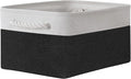 TheWarmHome Storage Bins for Shelves - 1 Pack 13.8x9.7x6.7 inch Storage Basket for Organizing for Closet Organizer Cubes Laundry Cloth Nursery (White & Black)-Ruum Studio Home