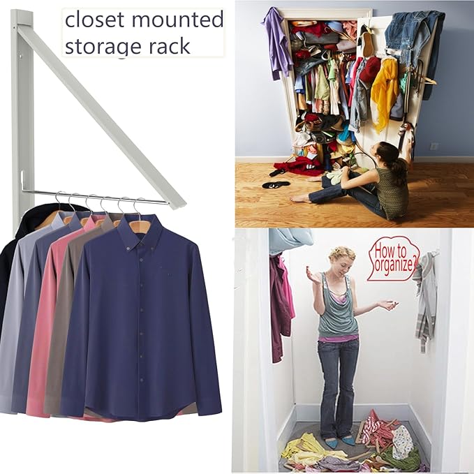 Retractable Clothes Drying Rack,Space Saver Wall Mounted Folding Hanger for Laundry Room, Closet Storage Organization, Easy Installation Aluminium Dryer 1pcs-Ruum Studio Home