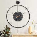 Large Modern Wall Clock,Wall Clocks for Living Room Decor,Classical Silent Metal Minimalist Walnut Dial,Big Decorative Farmhouse Pendulum Wall Clock With Walnut Pointers for Office,Dining Room-Ruum Studio Home