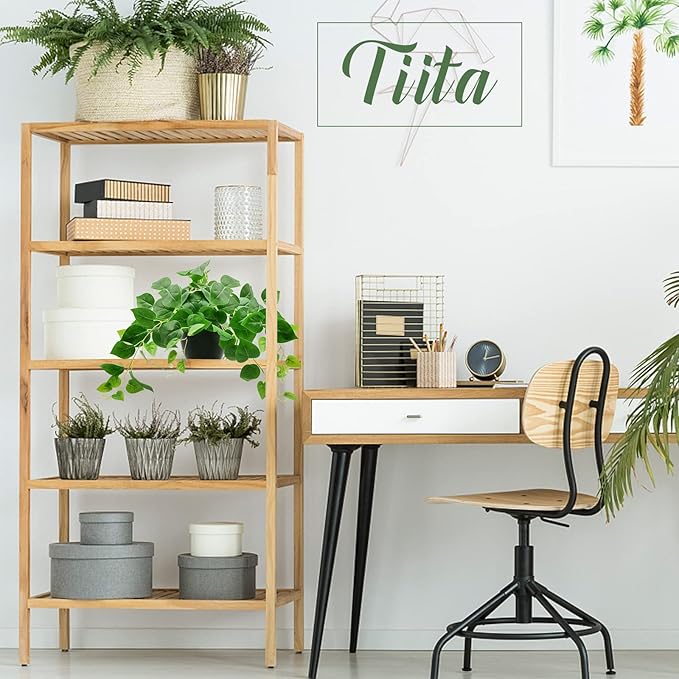 Tiita 2 Pack Fake Plants Artificial Scindapsus Aureus in Pots, Realistic Fake Greenery Potted Plants for Home Office Desk Window Sill Bathroom Bedroom Outdoor Indoor-Ruum Studio Home