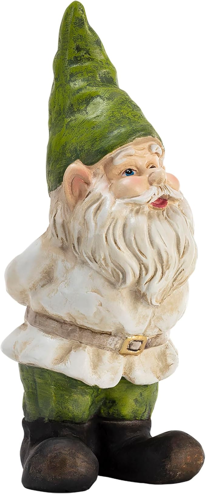Alpine Corporation 12" Tall Traditional Outdoor Garden Gnome Yard Statue Decoration-Ruum Studio Home