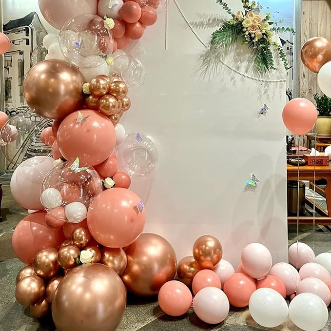 130pcs Coral Red Balloons Different Sizes 18" 12" 10" 5" Pastel Red Latex Balloon Garland Arch Kit for Birthday Baby Shower Graduation Wedding Valentine's Day Christmas Party Decorations-Ruum Studio Home