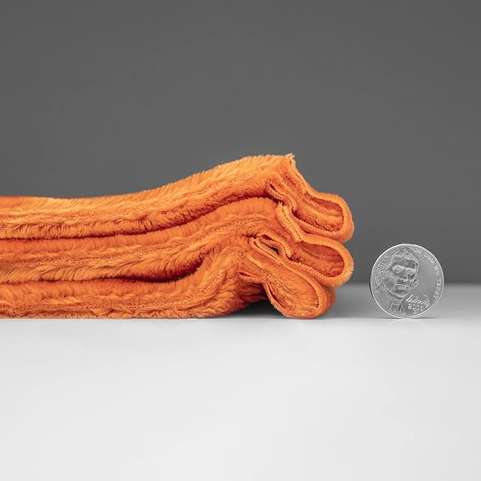 Mellowdy Extra Thick Hearty Plush Flannel Blanket (Burnt Orange, 60x80) - 500GSM Twin Size Warm Blanket for Winter, Fall | Soft, Fluffy, Cuddly, Perfect for Bed, Oversized Throw for Couch, Sofa-Ruum Studio Home