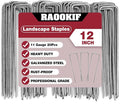 RAOOKIF 12 Inch Long Galvanized Garden Landscape Staples, 20/50/100/200Pcs Metal Stakes for Decoration, Fence, Lawn, Fabric Pins-Ruum Studio Home
