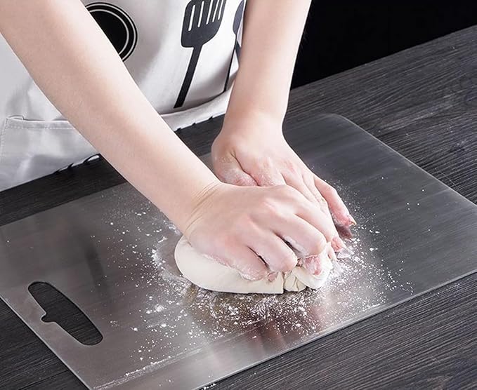 Titanium Cutting Board, New Upgrade Pure Titanium Cutting Boards for Kitchen,Food Grade 316 Stainless Steel Cutting Board，Double sided Dishwasher Safe 18.1 * 11.8inch-Ruum Studio Home