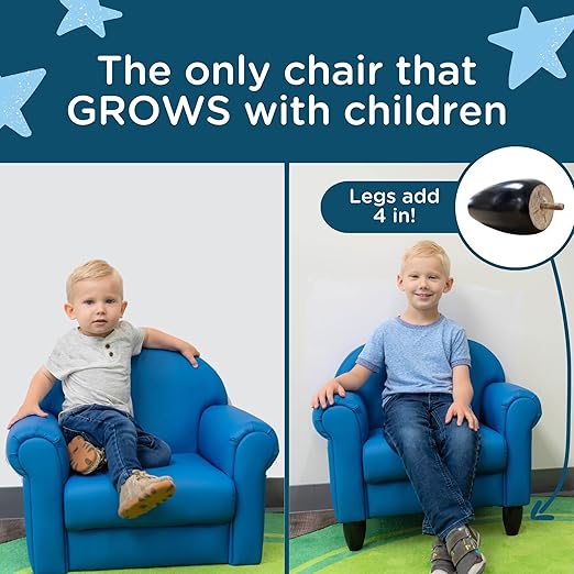 Children's Factory As We Grow Toddler Chair, Deep Water, CF805-195, Flexible Seating for Daycare or Preschool, Kids Reading Chair, Playroom Furniture-Ruum Studio Home