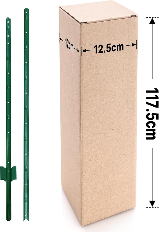 ARIFARO Sturdy Duty Metal Fence Posts 7 Feet assemblable,Pack of 10, No Digging Garden U Post for Wire Fencing Steel Poles for Yard, Outdoor-Ruum Studio Home