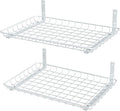 EVERHANGER Garage Wall Shelves 12x18 Inch, Wall Mounted Storage Shelf, Metal Shelf Rack, Heavy-Duty Shelf Organizer 2 Pack, White-Ruum Studio Home