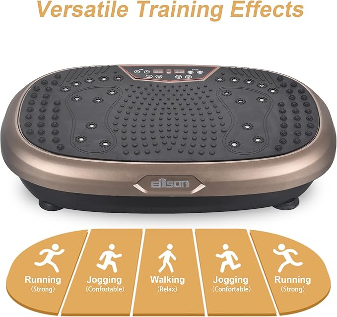 EILISON FitMax 3D XL Vibration Plate Exercise Machine - Whole Body Workout Vibration Platform w/Loop Bands - Lymphatic Drainage Machine for Weight Loss, Shaping, Wellness, Recovery-Ruum Studio Home