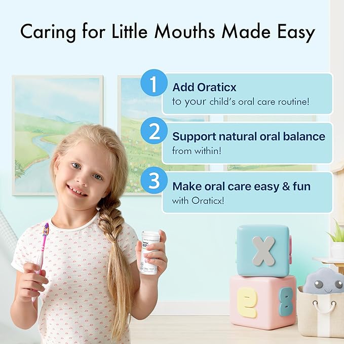 Kids Dental Probiotics for Anti-Cavity + Healthy Teeth and Gums, 8 Billion CFU Probiotics for Oral Health, Yogurt Flavor 2-Pack-Ruum Studio Home