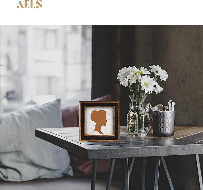 AELS 4x4 Inch Vintage Picture Frame, Elegant Luxury Antique Photo Frames with Glass Front, Photo Display, Tabletop Wall Hanging, Gift Ideas, Pearl Pattern-Ruum Studio Home