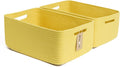 Large Storage Baskets for Shelves, Closet Organizers Bins for Clothes Blanket Towels, Baby Nursery, Toy Baskets Box, Woven Rope Baskets, 17 x 13 x 7.5”, 2 Packs Yellow-Ruum Studio Home