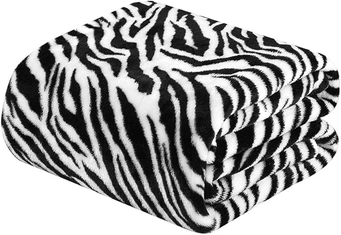 MERRYLIFE Throw Blanket for Couch Bed | Soft Decorative Ultra-Plush Colorful Blanket| Queen Size Travel Throws Oversized |(90" 90", Zebra)-Ruum Studio Home