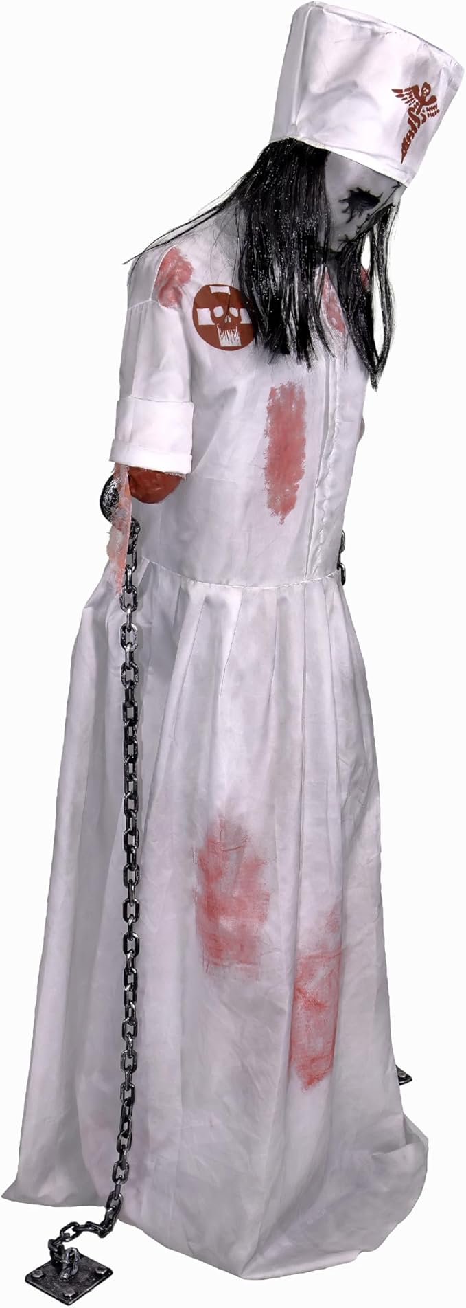 Haunted Hill Farm Life-Size Animatronic Convulsing Nurse by Tekky Halloween Decoration with Motion-Activated Sounds-Ruum Studio Home