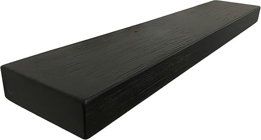 joelsantiques 36 Inch Wooden Floating Shelves for Wall - 36x6x2 in - Made of Natural Wood - Long Heavy Duty Rustic Wall Shelves for Bedroom - Perfect for Living Room, Kitchen - Black-Ruum Studio Home