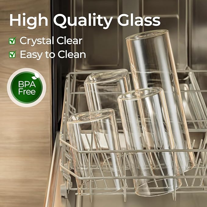 ComSaf 1.4 Qt Glass Storage Containers with Lids, Glass Jars with Lids, Clear Food Storage Jar, Square Canister Set of 3, Pantry Organizers and Storage for Flour Oat Pasta Tea Cookie Coffee Bean-Ruum Studio Home