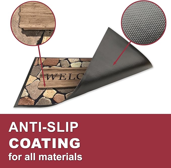Floor Mat - for Indoor and Outdoor Use - Doormat - Non-Slip - Front Door Shoe Scraper - Size: 17x29-Ruum Studio Home
