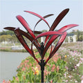 82 inch Wind Spinners Outdoor - Extra Large Metal Wind Sculptures & Spinner with Stake, Big Clearance Windmills for The Yard and Garden, Tall Yard Art Decor-Burgundy Red-Ruum Studio Home