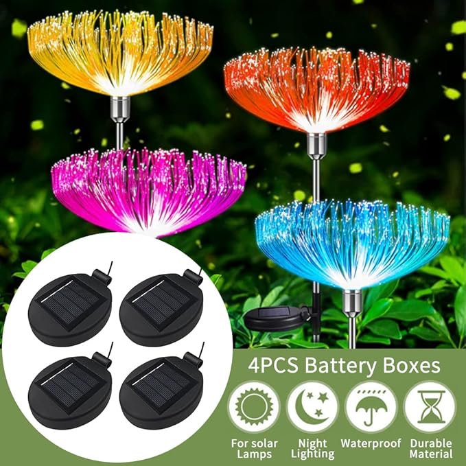 Solar Lantern Top LED Panel Lantern Lid Lights Replacement Part for Outdoor Flower DIY Solar Flower Lights Garden Patio Decor (4PCS)-Ruum Studio Home