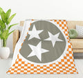 HGOD DESIGNS Tennessee Throw Blanket Ultra Soft Warm All Season Tennessee Orange Grey Star Flag Decorative Fleece Blankets for Bed Chair Car Sofa Couch Bedroom 50"X60"-Ruum Studio Home