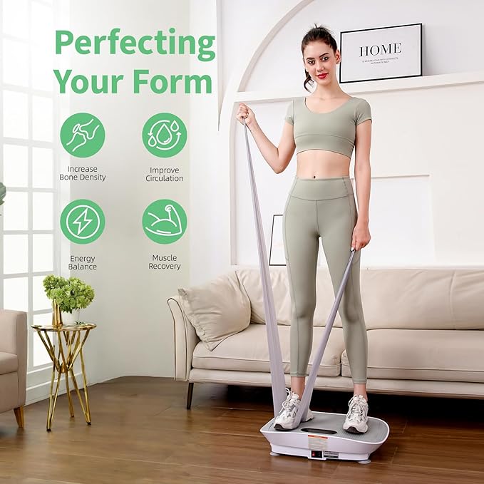 Yesoul Vibration Plate Exercise Machine for Lymphatic Drainage Weight Loss, Power Plate Vibration Platform with Bluetooth Remote, Full Whole Body Workout Equipment for Women Men, 300-400 lbs Capacity-Ruum Studio Home