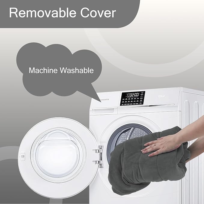 MeMoreCool Square Stuffed Pouf Ottoman Foot Rest, Floor Pouf Foot Stool with Foam Chunk Filling, Soft Stuffed Ottoman Footrest for Living Room, Dark Grey-Ruum Studio Home