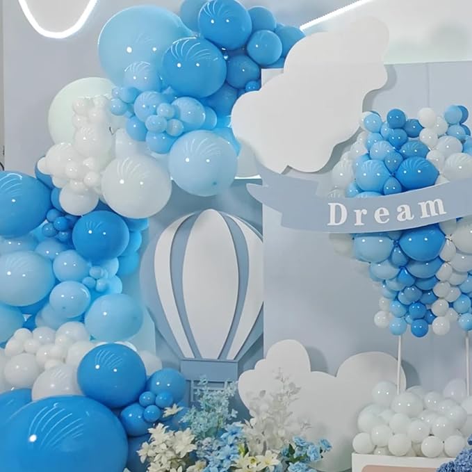 130pcs Blue Balloons Different Sizes 18" 12" 10" 5" Matte Blue Latex Balloon Garland Arch Kit for Birthday Baby Shower Graduation Wedding Gender Reveal Anniversary Party Decorations-Ruum Studio Home