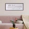 Holy Spirit You are Welcome Here Wall Decor Art 24"X10" Quote Christian Bible Verse Religious Scripture Wall Sign (Black)-Ruum Studio Home