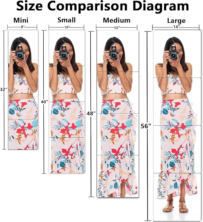 Unbreakable Full Length Wall Mirror,Mirrors for Bedroom,Over The Door Mirror,4 Pcs 12"x12",Shatterproof Plexiglass Acrylic,Long Closet,Workout for Home Gym Body Mirrors for Bedroom-Ruum Studio Home