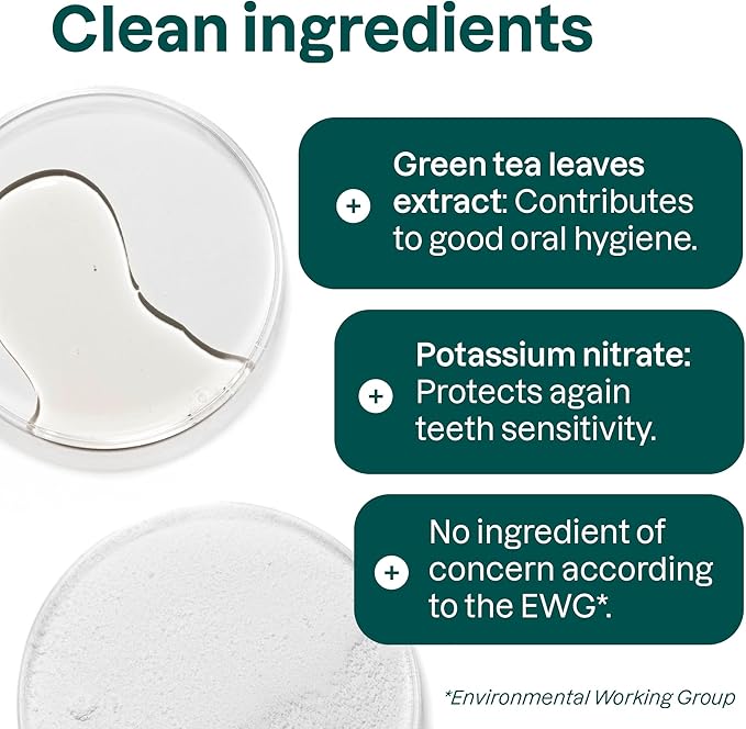 ATTITUDE Fluoride-Free Sensitive Toothpaste, Spearmint Flavor, Vegan & Cruelty-Free, Sugar-Free, Plant & Mineral-Based Ingredients, Clean Oral Care, 4.2 Oz-Ruum Studio Home