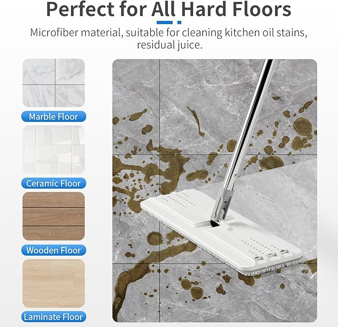 10Pcs Joymoop Mop Replacement Pads, 15 * 4.9'' Universal Mop Pads Mop Head Refills Washable Wet Mop, Compatible with Most 11-14” Size Mops-Ruum Studio Home
