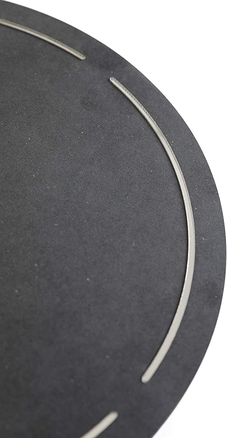 Stephanie Imports Modern Minimalist Dark Concrete Gray Silent Wall Clock (Silver)-Ruum Studio Home