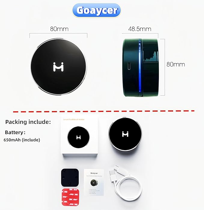 Toothbrush Holders for Bathroom,Smart Toothbrush Cleaner with Heat Dryer, Rechargeable Toothbrush Covers-Ruum Studio Home