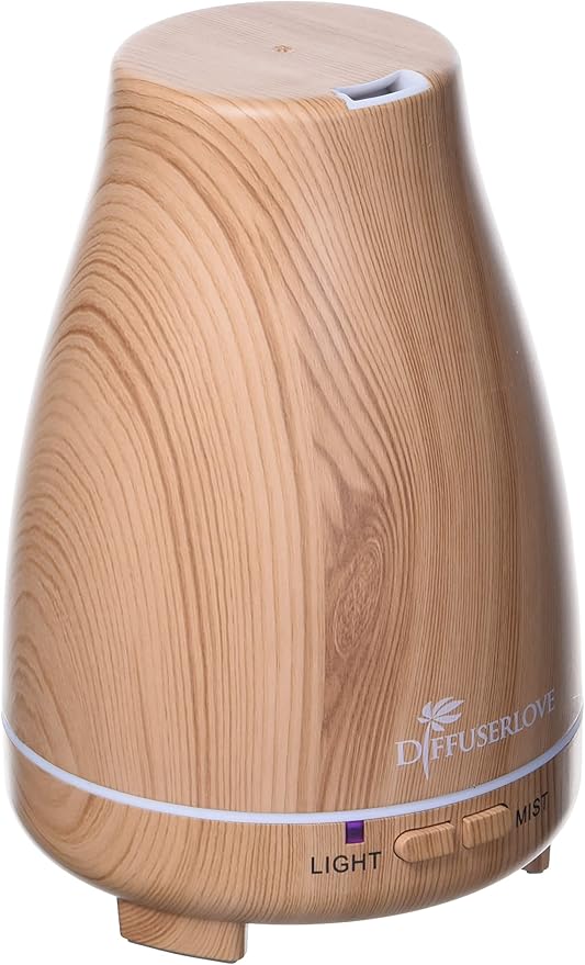 Diffuserlove Essential Oil Diffuser 200ML Aroma Diffuser Mist Humidifiers with 7 Color LED Lights, Auto Shut-Off Function for Bedroom Office Room House-Ruum Studio Home
