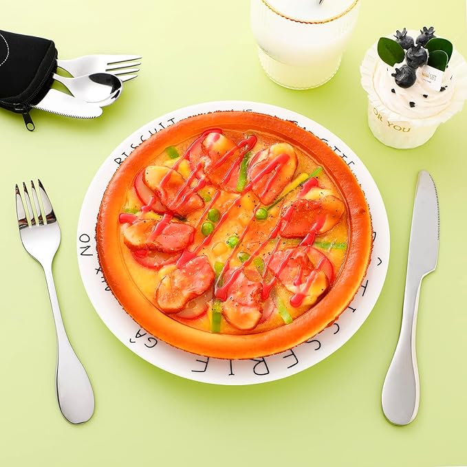7 Pieces Bariatric Eating Portion Control Flatware Bariatric Management Silverware Serving Spoons Forks Knives Stainless Steel Weight Loss Utensils with Fabric Storage Bag-Ruum Studio Home