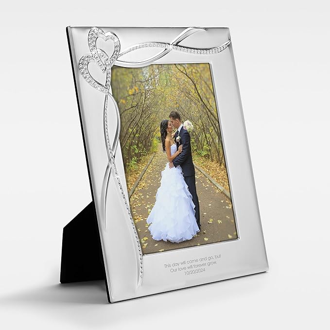 THINGS REMEMBERED Engraved Intertwined Heart 8" x 10" Picture Frame (Free Customization)-Ruum Studio Home