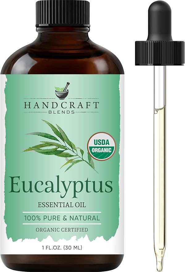 Handcraft Blends Organic Eucalyptus Essential Oil – 1 Fl Oz – 100% Pure and Natural – Premium Grade Essential Oil for Diffuser and Aromatherapy-Ruum Studio Home