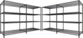 REIBII 81.5''W Storage Shelves 3680LBS Garage Shelving Heavy Duty 4 Tier Metal Shelving Unit Adjustable Wire Shelf and Storage Pantry Shelves for Kitchen Garage, 81.5Wx23.62Dx70.86H，Black, 2PCS-Ruum Studio Home