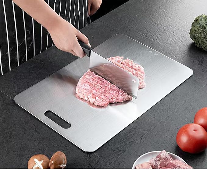 Titanium Cutting Board, New Upgrade Pure Titanium Cutting Boards for Kitchen,Food Grade 316 Stainless Steel Cutting Board，Double sided Dishwasher Safe 13.4 * 9inch-Ruum Studio Home