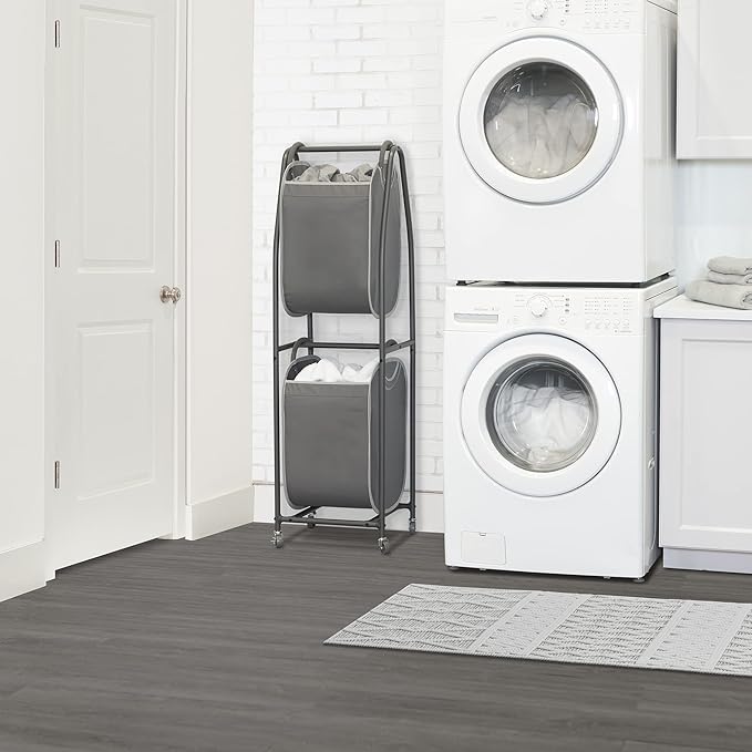 Neatfreak - 2 Tier Laundry Sorter - Laundry Hamper With Wheels & 2 x Laundry Basket Tote Bags For Dirty Clothes, Towels, Blankets, Bathroom Storage & Laundry Room Organization-Ruum Studio Home