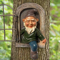 Whimsical Fairy Garden Gnome Statue, Tree Faces Decor Outdoor -5.9 Inch, Funny Garden Tree Decoration,Ideal Patio Yard Lawn Porch Decoration-Ruum Studio Home