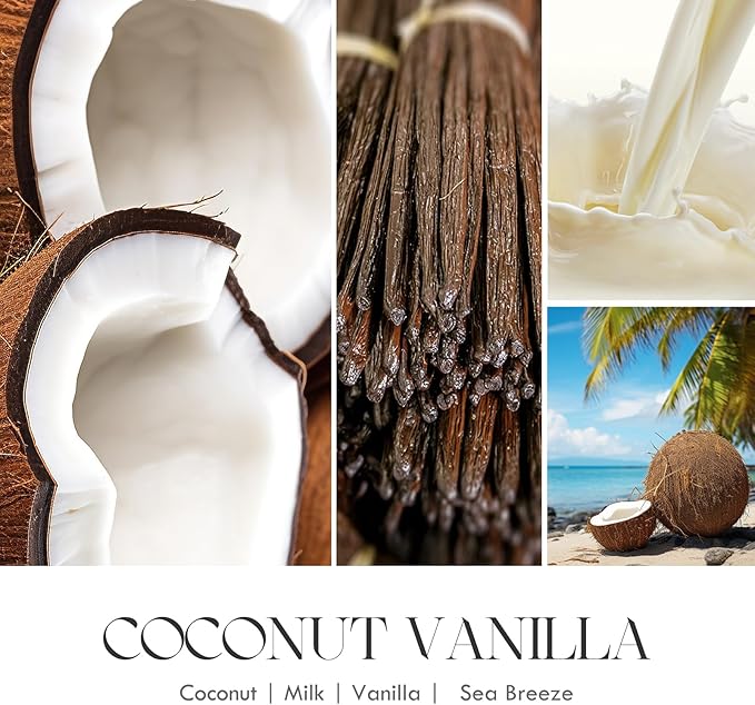 AOOVOO Coconut Vanilla Candles - 9 oz Scented Candles, Aromatherapy Candle, Soy Candle for Home Scented-Ruum Studio Home