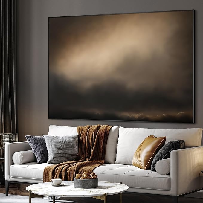 SIGNWIN 60"x72" Extra Large Framed Wall Art Golden Sunset Cloud, Moody Sky Scene for Home Living Room Bedroom Decor (Frame Assembly Required)-Ruum Studio Home
