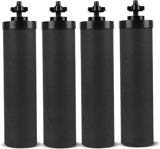 Water Filter Silver Infused Replacement for Berkey® BB9-2® Black Carbon Block Filters System,Compatible with Berkey® Gravity Countertop Purification Elements,Pack of 4-Ruum Studio Home