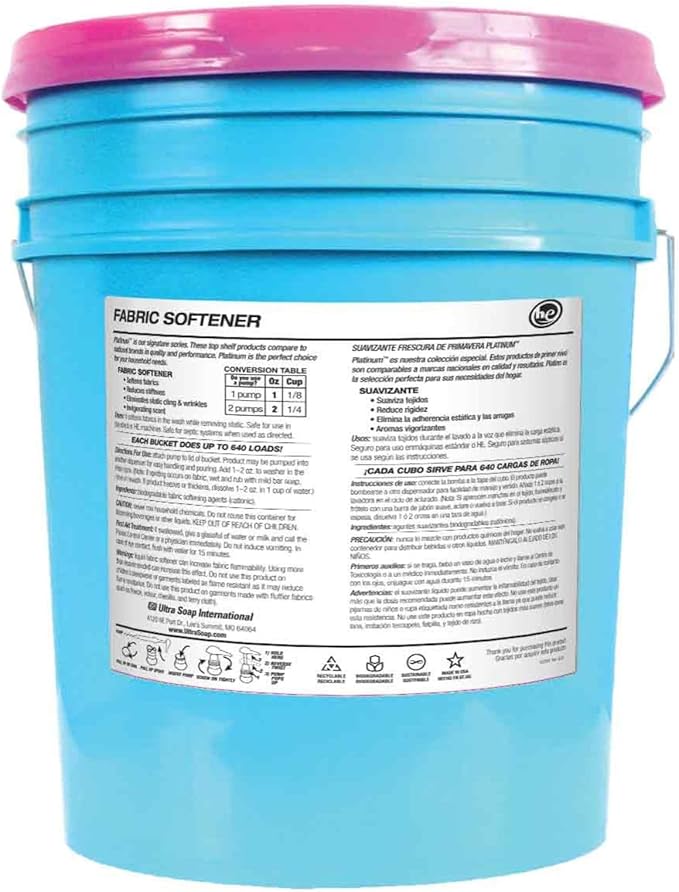 Ultra Fresh Platinum Fabric Softener for Laundry up to 640 Loads, Lavender, 5 Gallons - Fabric Odor Remover to Wash Clothes and Sheets-Ruum Studio Home