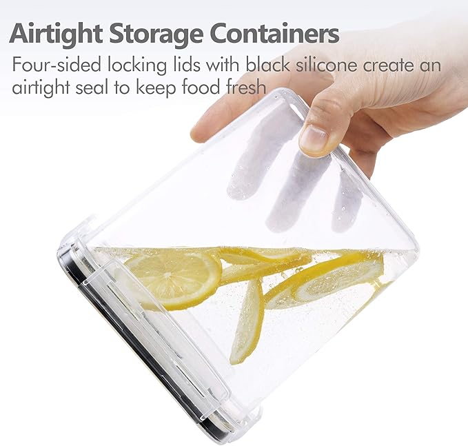 CHEFSTORY Airtight Food Storage Containers Set, 14 PCS Kitchen Storage Containers with Lids for Flour, Sugar and Cereal, Plastic Dry Food Canisters for Pantry Organization and Storage-Ruum Studio Home