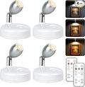 4 Pack Wireless Spot Lights Indoor, Battery Operated Uplighting, Mini Spotlight with Remote 3CCT Tree Lights Indoor, Accent Wall Lights for Display Plant Picture Dartboard-Ruum Studio Home